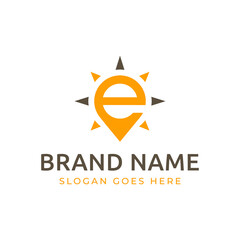 Fototapeta na wymiar Creative Initial Letter E Logo Icon Design Template