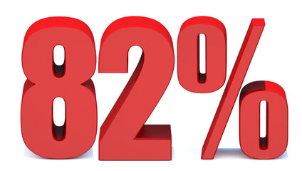  82 Percent off 3d Sign on White Background, Special Offer 82% Discount Tag, Sale Up to 82 Percent Off,big offer, Sale, Special Offer Label, Sticker, Tag, Banner, Advertising, offer Icon