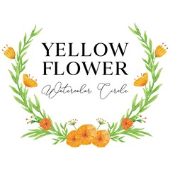 Yellow Flower Watercolor Elements Illustration