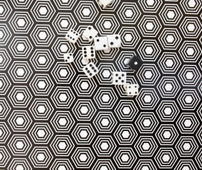 Fototapeta premium black and white background with dice
