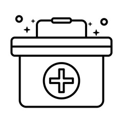 medical kit line style icon vector illustration design