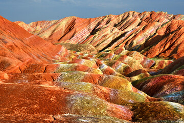 Zhangye National Geopark , also known as "Rainbow Hills" is located in Gansu province of China.