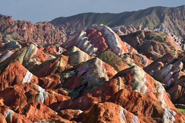 Zhangye National Geopark , also known as "Rainbow Hills" is located in Gansu province of China.