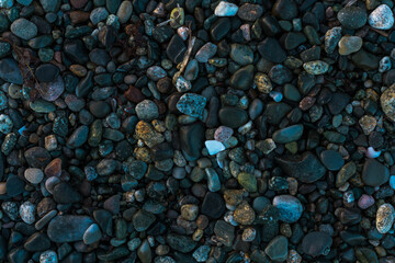 blue and white stones