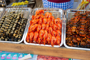 Grilled food sold in tourist spots