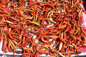 red chili peppers close up background