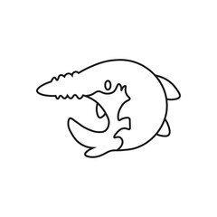 saw animal icon vector illustration