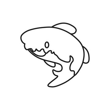 goblin fish icon vector illustration
