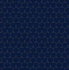 Fototapeta premium abstract geometric shapes with leaves. modern stylish texture. vector seamless pattern. blue yellow repetitive background. fabric swatch. wrapping paper. continuous print. design element for textile