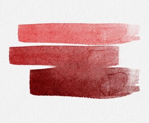 Watercolor Red Hand Drawing Brush Stroke Splash Background