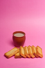 rusk with Indian mud tea cup 