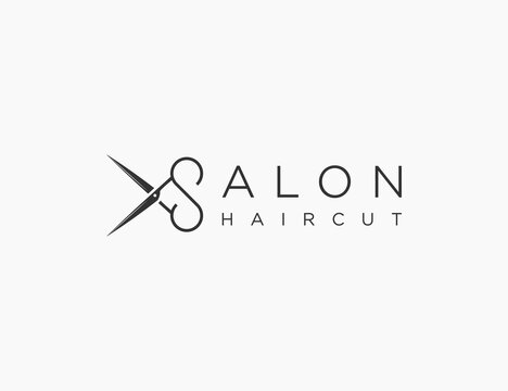 Hair Salon Logo Beauty Vector Lettering Custom Handmade Calligraphy Stock  Vector  Illustration of barbershop design 95789461