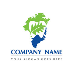 greenland map and teeth dental care symbol logo vector © Bright_Vector