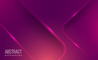 Vector Abstract, science, futuristic, energy technology concept. Digital image of light rays, stripes lines with pink light, speed and motion blur over dark pink background