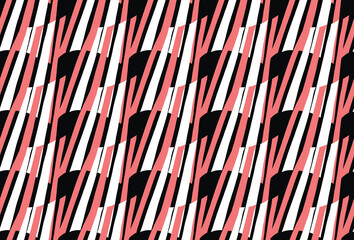 Vector texture background, seamless pattern. Hand drawn, red, white, black colors.