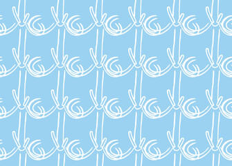 Fototapeta na wymiar Vector texture background, seamless pattern. Hand drawn, blue, white colors.