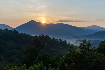 Obraz premium sunrise in the mountains