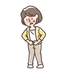 ズボンが入らない女性