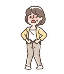 ズボンが入らない女性