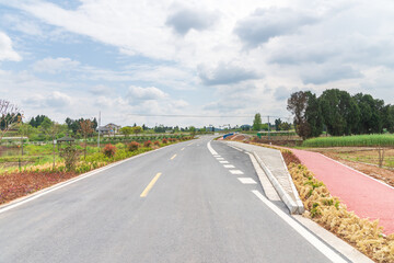 new asphalt road in the country