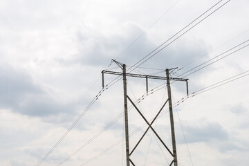 high voltage transmission line outside