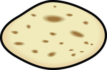 Fototapeta premium A toasted pita / pocket bread.