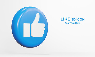 Like 3D icons, Abstract social media,