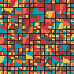 Abstract Geometric Pattern generative computational art illustration