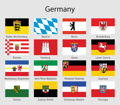 Flags of the states of Germany, All German lands flag collection