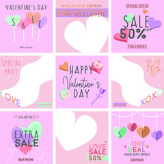 Valentine's Day Feeds Template, Business Feeds Template, E-commerce Feeds template
