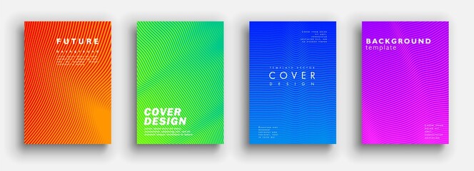 Obraz na płótnie Canvas Future minimal covers design. Colorful halftone gradients. Background geometric patterns. Vector template