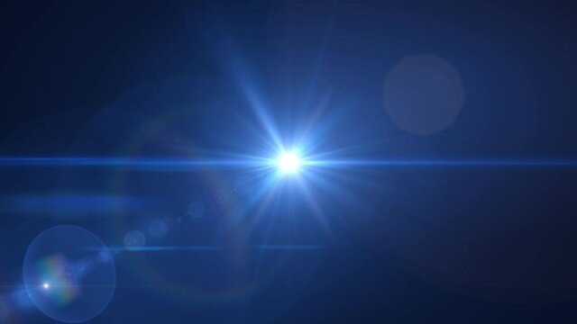 Optical lens flare effect. 4K resolution. Very high quality and realistic.on black background