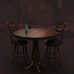 テレビ会議 背景用 CG video conferencing background カクテル ラウンジ バー Glasses Cocktail Night Lounge Bar