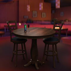 テレビ会議 背景用 CG video conferencing background カクテル ラウンジ バー Glasses Cocktail Night Lounge Bar