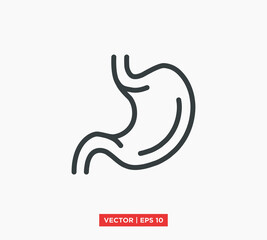 Fototapeta na wymiar Stomach Icon Vector Illustration Design Editable Resizable EPS 10