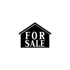 House for sale sign icon isolated on white background