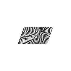 Fingerprint parallelogram Icon in trendy flat style isolated on grey background. parallelogram symbol for your web site design, logo, app, UI. Vector illustration, EPS10, geometric