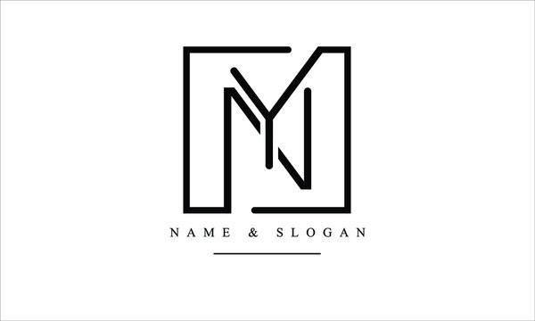 NY, YN, N, Y abstract letters logo monogram