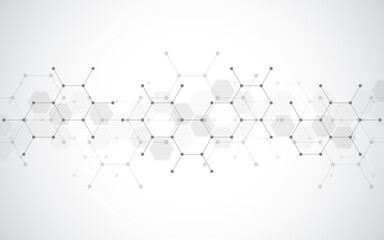 Obraz premium Abstract geometric background with hexagons pattern