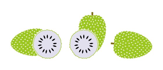 Soursop logo. Isolated soursop on white background