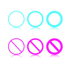 Set of yes and no icon
