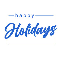 happy holidays sentence in the middle of a box