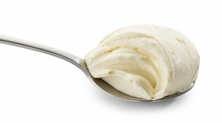 spoon of cream cheese