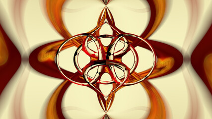 Abstract futuristic red and gold background.