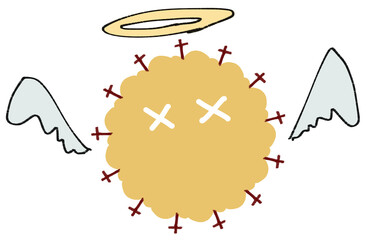 消毒されて殺菌されているウイルスや病原菌のイメージ素材