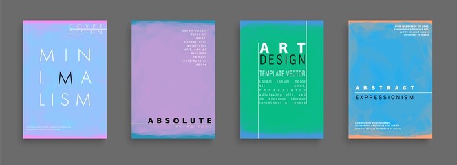 Minimalistic art. Cover design. Abstract painting style. Colorful background geometric patterns.