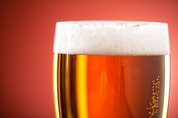 Pint of Beer Close-up. High quality photo.
