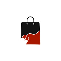 Online shopping logo icon isolated on white background