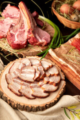 Table served for orthodox easter celebration.