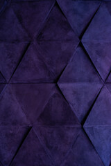 Structural background of lines, illuminated in purple. Conceptual modern loft interior design